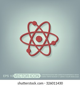 atom, molecule. the symbol of physics and chemistry. symbol icon of physics or chemistry . the study of science