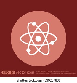 atom, molecule. the symbol of physics and chemistry. symbol icon of physics or chemistry . the study of science