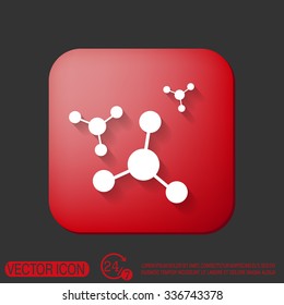 atom, molecule. the symbol of physics and chemistry. symbol icon of physics or chemistry . the study of science