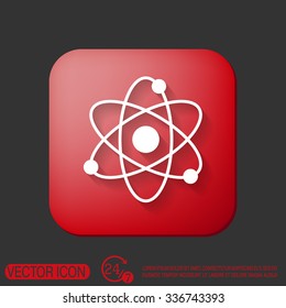 atom, molecule. the symbol of physics and chemistry. symbol icon of physics or chemistry . the study of science