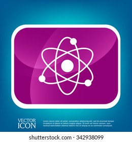 atom, molecule. the symbol of physics and chemistry. symbol icon of physics or chemistry . the study of science
