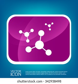 atom, molecule. the symbol of physics and chemistry. symbol icon of physics or chemistry . the study of science