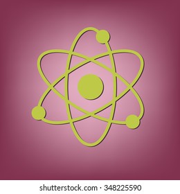 atom, molecule. the symbol of physics and chemistry. symbol icon of physics or chemistry . the study of science
