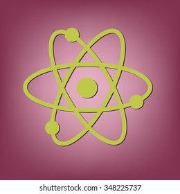 atom, molecule. the symbol of physics and chemistry. symbol icon of physics or chemistry . the study of science