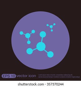 atom, molecule. the symbol of physics and chemistry. symbol icon of physics or chemistry . the study of science