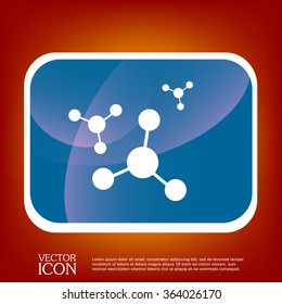atom, molecule. the symbol of physics and chemistry. symbol icon of physics or chemistry . the study of science