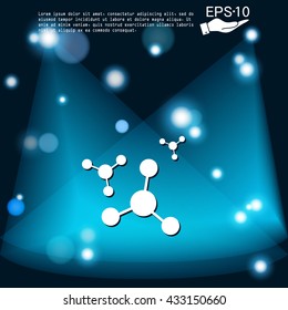 atom, molecule. the symbol of physics and chemistry. symbol icon of physics or chemistry . the study of science