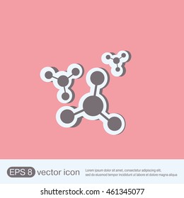 atom, molecule. the symbol of physics and chemistry. symbol icon of physics or chemistry . the study of science