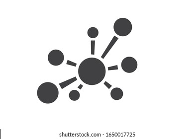 atom molecules icon, science and chemistry, chemical symbol