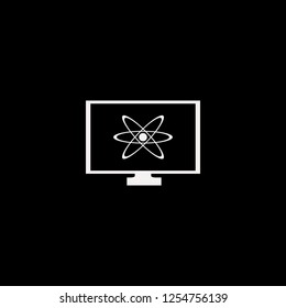 atom monitor vector icon. flat atom monitor design. atom monitor illustration for graphic 