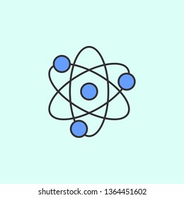 Atom mono color icon. Simple glyph, flat vector of Education icons for UI and UX, website or mobile application