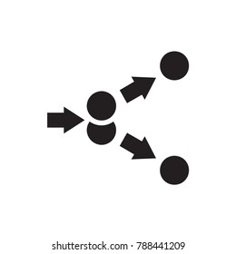 atom move icon illustration isolated vector sign symbol