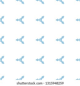 atom move icon pattern seamless white background. Editable outline atom move icon.  