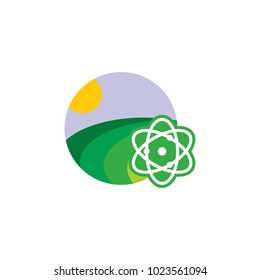 Atom Nature Logo Icon Design