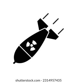 Atom nuclear bomb icon design. isolated on white background. vector illustration
