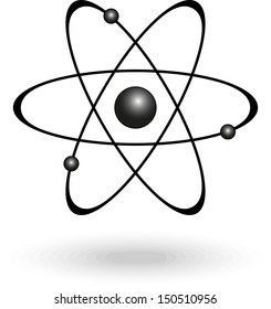 Atom. Nuclear energy. Vector Illustration