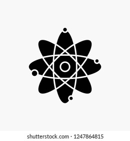 atom, nuclear, molecule, chemistry, science Glyph Icon. Vector isolated illustration