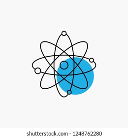 atom, nuclear, molecule, chemistry, science Line Icon