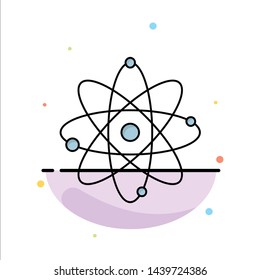 atom, nuclear, molecule, chemistry, science Flat Color Icon Vector