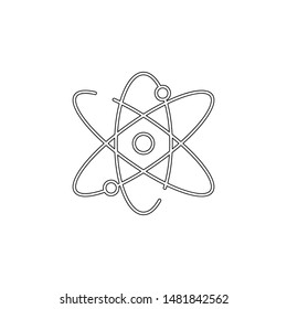 Atom, nuclear power icon. Element of sustainable energy for mobile concept and web apps icon. Outline, thin line icon for website design and development, app development