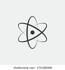 atom nuclear vector icon science chemistry