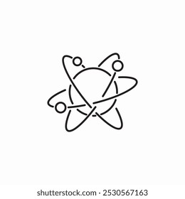 atom nucleus icon sign vector