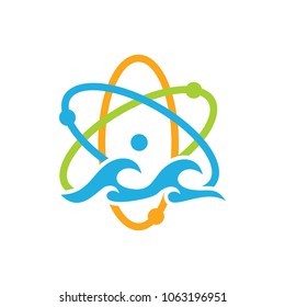 Atom Ocean Logo Icon Design