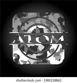 Atom on grey camouflage pattern