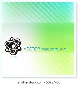 Atom on Vector Background Original Illustration