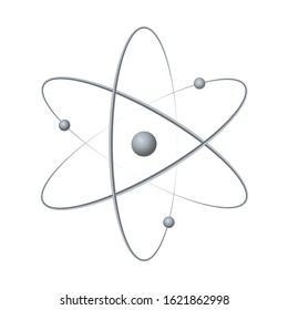 Atom orbit symbol icon. Vector illustration