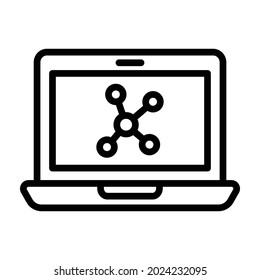 Atom Outline bold Vector Icon which can be easily modified or Edited 