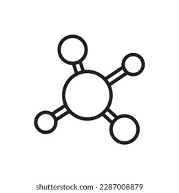 Ilustración del vector de contorno de átomo
