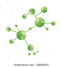 Atom part on white background.vector