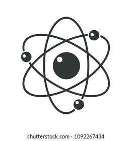 Atom Part on White Bakground. Vector illustration.Atom sign illustration