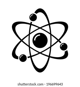 Atom Part on White Bakground. Vector illustration