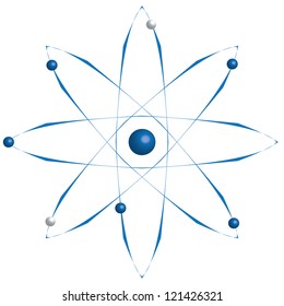 Atom part on white bakground.vector