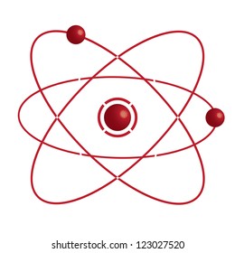 Atom part on white bakground.vector