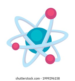 atom particle laboratory isolated icon
