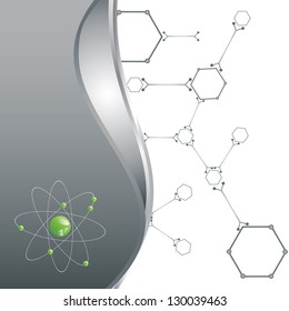 Atom parts on white background.vector