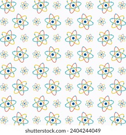 Atom pattern design colorful abstract vector illustration background