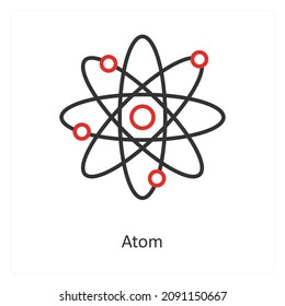 Atom Or Physics Icon Concept