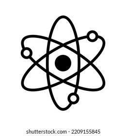 Atom Physics Symbol Sign Logo Icon Vector Isolated on White