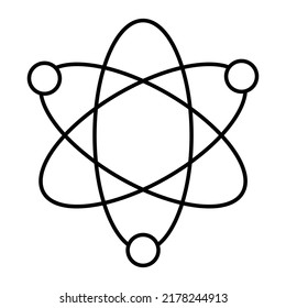Atom Physics Vector icon which is suitable for commercial work and easily modify or edit it

