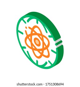 Atom Planet Earth Problem vector isometric sign. color isolated symbol illustration