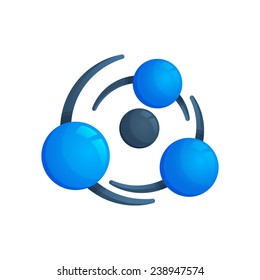 Atom and planet icon