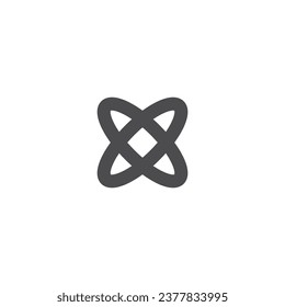 atom, proton and electron icon with transparent background
