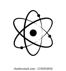 Atom or proton nucleus. Vector isolated icon element. Biology science background. Science technology concept. Molecular vector icon or sign. EPS 10