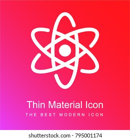 Atom red and pink gradient material white icon minimal design