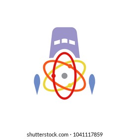 Atom Rocket Logo Icon Design