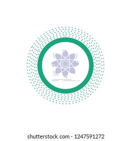 Atom, science, chemistry, Physics, nuclear Glyph Icon. Vector isolated illustration